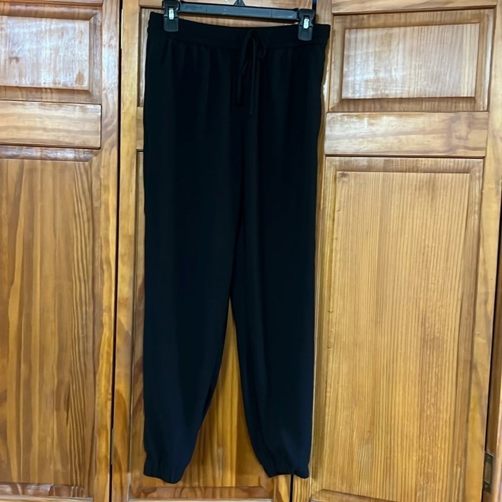 Express Mid Rise Ankle Pants with Elastic Waist